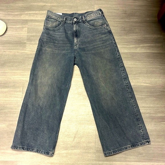 Blue Tint Wide Leg Jeans